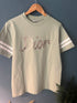 CD " Logo 47 " Embroidered T-Shirt styled in White for Spring&Summer 2023