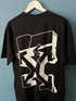 Off White "Graffiti Print"  T-Shirt styled in Black for Spring&Summer 2023