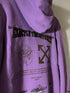 Off White "Graphic-Printed" Hoodie styled in Purple for Fall&Winter 2024