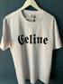 Celine " Chest Print " T-shirt styled in White for Fall&Winter 2024