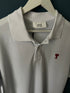 Ami " Logo Embroidered " Polo Shirt styled in White for Spring&Summer 2024