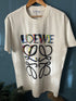 Loewe "Logogram Embroidered" T-Shirt  styled in White for Spring&Summer 2024 Collection