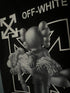 Off White x Kaws "Logo'd "  T-Shirt styled in Black for Spring&Summer 2024