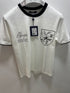 LV " Logo Printed Bicycle Neck "T-Shirt styled in White for Spring&Summer 2025