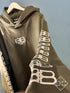 Balenciaga "Logo-print drop-shoulder" Hooded Sweatshirt styled in Green for Fall&Winter 2023
