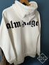 Palm Angels "Logo Print"Hoodie Styled in White for Fall/Winter 2023