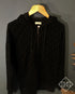 CD 'OBLIQUE DOWN' Print Zip&Up Hooded Sweatshirt in Black