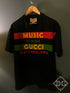 GUCCI " Music is Mine " T-Shirt styled in Black for Spring&Summer