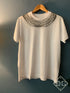 Gvnchy " Chain Logo Necklace " T-Shirt with styled in White Spring&Summer Collection