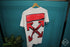 Off-White "Arrows Print Cotton" T-Shirt styled in White/Red for Spring&Summer