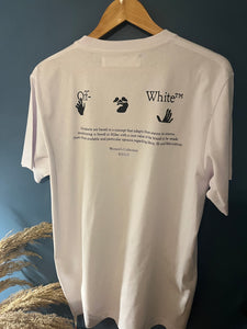 Off-White " Woman " Printed T-Shirt styled in White for Spring&Summer 2023