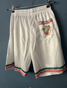 Casablanca " Logo " Printed Shorts styled in White for Spring&Summer 2023