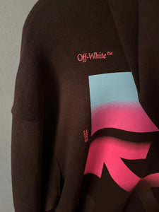 Off White " Gradient Motif " Hooded Sweatshirt styled in Black for Fall&Winter 2024