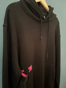 Off White " Gradient Motif " Hooded Sweatshirt styled in Black for Fall&Winter 2024