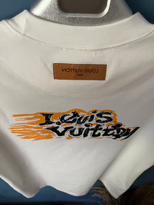 LV " Logo " Printed T-Shirt styled in White for Spring&Summer Collection of 2023