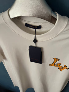 LV " Logo " Printed T-Shirt styled in White for Spring&Summer Collection of 2023