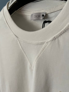 CD " Logo'd Embroidered " T-Shirt styled in White for Spring&Summer 2023