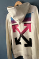 Off White " Gradient Motif " Hooded Sweatshirt styled in White for Fall&Winter 2024