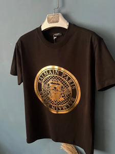 Balmain "Logogram" T-Shirt styled in Black Spring/Summer 2023