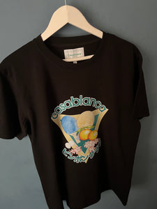 Casablanca " Graphic Print " Logo'd T-Shirt styled in Black for Spring&Summer 2023