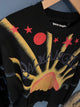 Palm Angels "Palm Sunrise crew-neck" Sweatshirt Styled in Black Fall/Winter 2024