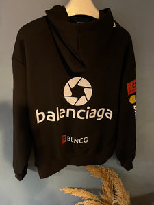 Blncg "Top League-Logo" Hooded Sweatshirt styled in Black for Fall&Winter 2024