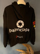 Blncg "Top League-Logo" Hooded Sweatshirt styled in Black for Fall&Winter 2024