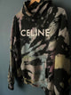 Celine " Logo Gradient Print " Hoodie styled in Black for Fall&Winter 2024