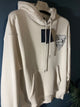 LV " Logo Printed " Hooded Sweatshirt styled in White for Fall&Winter Collection of 2024