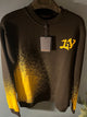 LV " Splashed Logo " Printed Sweatshirt styled in Black/Yellow for Fall&Winter Collection of 2024