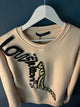LV " Logo Embroidered "  Sweatshirt styled in Beigee for Fall&Winter Collection of 2024