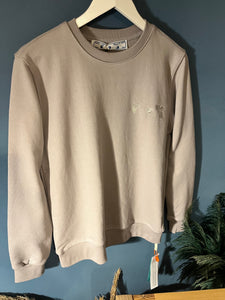 Off White " Arrows Embroidered " Sweatshirt styled in Beige for Fall&Winter 2024