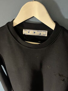 Off White " Arrows Embroidered " Sweatshirt styled in Black for Fall&Winter 2024