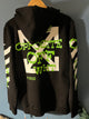 Off White "Diagonal Arrows " Hooded Sweatshirt styled in Black for Fall&Winter 2024