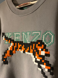 Kenzo " 2D Logo'd " Sweatshirt styled in Gray for Fall&Winter 2024