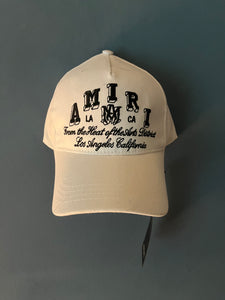 Amiri " Logo Embroidered " Hat styled in White/Black for Spring&Summer 2024