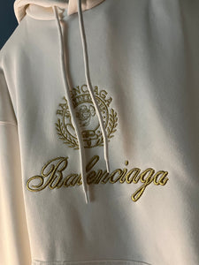 Balenciaga "Circle LOGO" Hoodie styled in White for Fall&Winter 2024