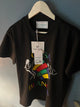 Casablanca " Tennis Court " Logo'd T-Shirt styled in Black for Spring&Summer 2024