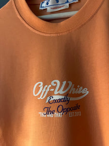 Off White "Logo Printed"  T-Shirt styled in Orange for Spring&Summer 2024