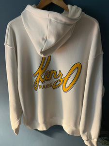 Kenzo " Logo'd " Hoodie styled in White for Fall&Winter 2024