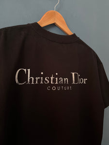 CD " Logo Distressed " Printed T-Shirt styled in Black for Spring&Summer 2024