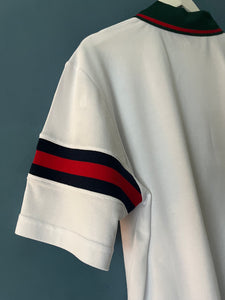 Gucci " Logo " Polo T-Shirt styled in White for Spring&Summer 2024