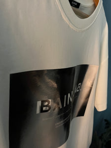 Balmain "HOLOGRAPHIC Logo" T-Shirt styled in White Spring/Summer 2024