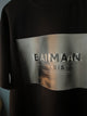 Balmain "HOLOGRAPHIC Logo" T-Shirt styled in Black Spring/Summer 2024