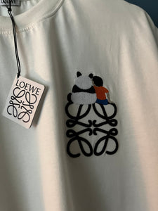 Loewe "Logo Embroidered" T-Shirt  styled in White for Spring&Summer 2024 Collection
