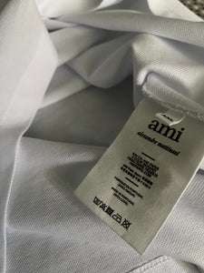 Ami " Logo Embroidered " Polo Shirt styled in White for Spring&Summer 2024