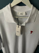 Ami " Logo Embroidered " Polo Shirt styled in White for Spring&Summer 2024