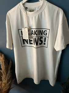 Gallery Depth "Breaking News" T-Shirt  styled in White for Fall&Winter 2024 Collection