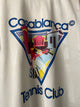 Casablanca " Tennis Club " Logo'd T-Shirt styled in White for Spring&Summer 2024