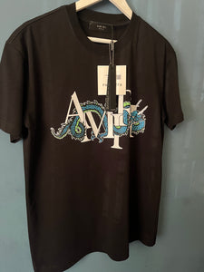 AMIRI " Logo Printed" Cotton T-shirt Styled in Black for Spring&Summer 2024